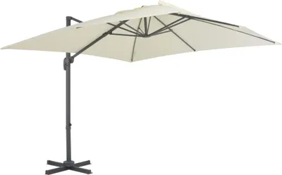 Produktbild von vidaXL Sonnenschirm mit Tragbarem Sonnenschirmständer Sandweiß