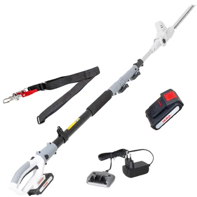 Produktbild von IKRA Akku Teleskop Heckenschneider ICPH 2040| 20V | 40 cm Schnittlänge | 18 mm Schnittstärke | Arbeitshöhe bis 4 m | inkl. Akku & Ladegerät