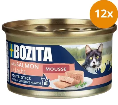 Produktbild von Bozita Cat Dose Mousse MSC Lachs 85g, Adult, Lachs, 85 g, Getreidefrei