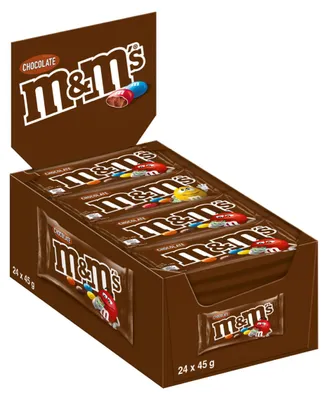 Produktbild von M&M Chocolate in einer bunten knuspriger Zuckerhülle 45g 24er Pack