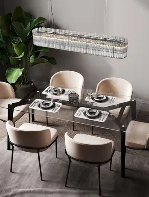Produktbild von Nova Luce BAROK Pendelleuchte G9 7-fach Schwarz 110x18x210cm dimmbar 9006057
