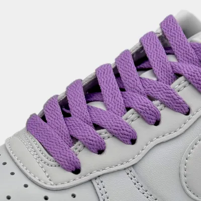 Zdjęcie produktu dla Płaskie sznurowadła fioletowe do Nike Air Force 1, Jordan i Adidas - płaskie sznurowadła do butów -140 cm
