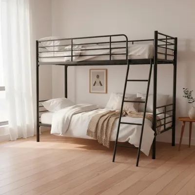 Immagine prodotto di Letto a castello in metallo Monza colore nero 199x86.5x159.5