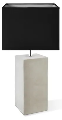 Produktbild von Home Sweet Home Tischlampe Block - Säule Betonsockel Lampenschirm schwarz