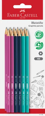 Zdjęcie produktu dla Faber-Castell 111185, HB, Wielobarwny, Artystyczny, Rysunek graficzny, Hobby, Biuro, Szkoła, Technical drawing, Blister, 12 szt., Niemcy