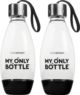 Zdjęcie produktu dla SodaStream My Only Bottle 0 5L Black Zestaw 2 butelek Terra Jet kompatybilnych z BPA free