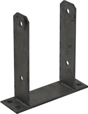 Immagine prodotto di Supporto a U nero per pali da 12 x 12 cm - al pezzo