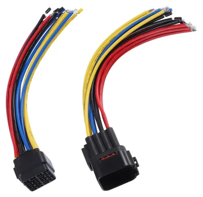 16-Pin Stecker Pigtail Kabelbaum, 15cm, Mann & Frau, 1 Set