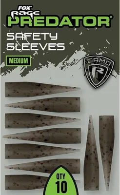 Produktbild von Fox Rage Predator Camo Safety Sleeves - 10 Gummisleeves, Größe:Medium