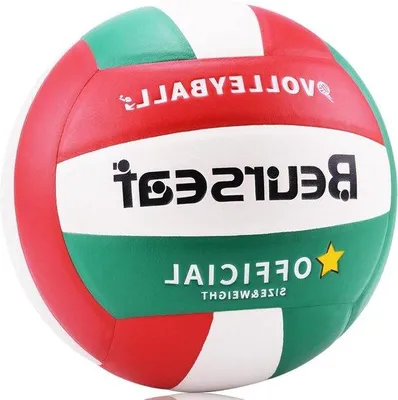 Productafbeelding van Volleybal, zachte bal, 5 meter, geschikt voor binnen- en buitengebruik, rood/groen