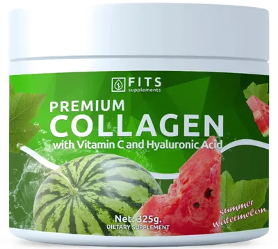 Image de Poudre de collagène Premium à la pastèque d'été, 325 g
