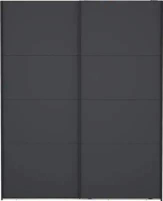 Produktbild von Catania Kleiderschrank 221x179x65cm, 2 Schiebetüren matt schwarz.