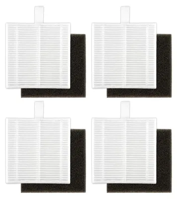 Productafbeelding van HEPA-filter en schuimfilter - Vervangingsset voor stofzuigrobots - 4-delig