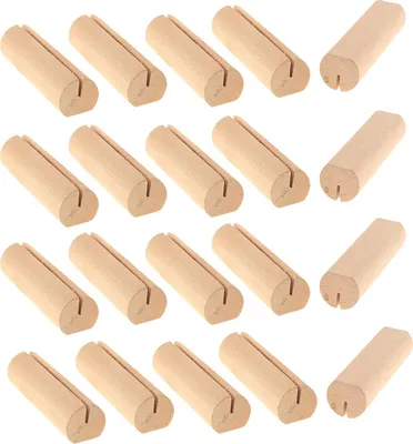 Produktbild von 20 Stück Tischnummer Halter, Zylindrisch Kartenhalter aus Holz, Hochzeit Tischnummer Tischkartenhalter, für Tischnummer, Namenskarte, Partydekoration, Fotos, Memo