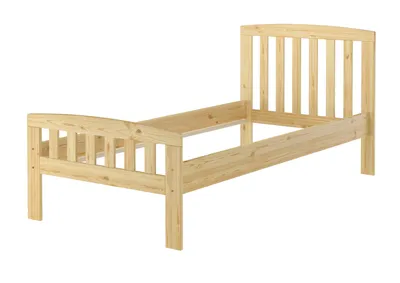 Produktbild von Klassisches Kieferbett natur 90x200 Einzelbett Singlebett Massivholzbett Zubehör wählbar V-60.57-09Federleisten