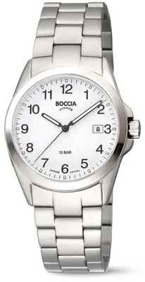 Productafbeelding van Boccia 3386-01 titanium quartz horloge voor dames, met saffierglas, waterdicht tot 10 bar