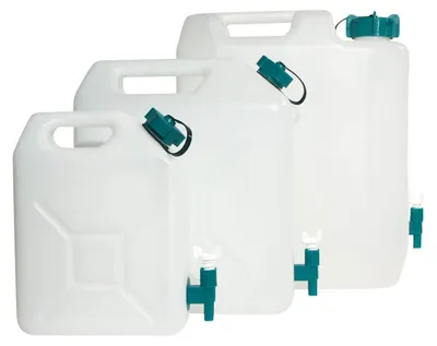 Produktbild von Wasserkanister Trinkwasserkanister - Kunststoff - Mit Hahn - Naturfarben - 5 Liter