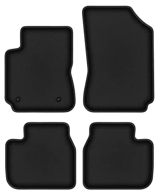 Image de Tapis de sol en moquette pour Citroen C4 Cactus II 2018- (crossover) – jeu 4 pièces, noirs, sur mesure – Wielganizator DURBAN