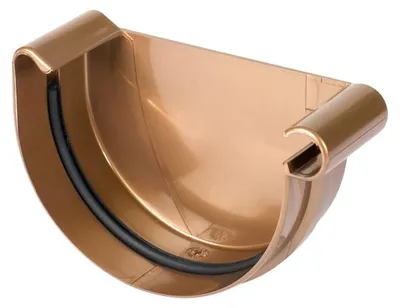 Immagine prodotto di BRYZA, elemento di raccordo per grondaia, lato destro, in plastica, diametro 125 mm, colore rame (RAL), personalizzabile