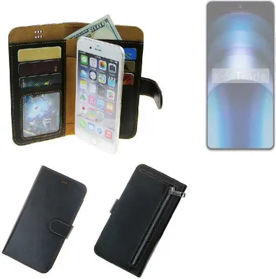 Produktbild von K-S-Trade Schutz Hülle kompatibel mit Vivo iQOO Neo9 Pro Global Klapphülle Case Phone cover Slim Handytasche Handy Hülle schwarz aus Kunstleder (1