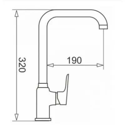 Produktbild von Pyramis Einhebelmischbatterie 090923338 Granit