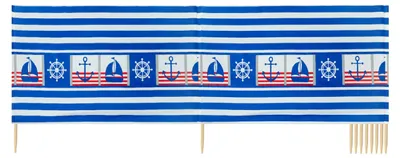 Produktbild von Ladeheid Strand Windschutz Sichtschutz LAEX001 (GestreiftesSegelboot, 15 m)