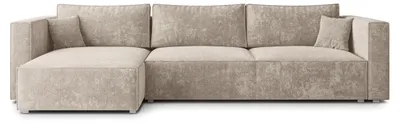 Produktbild von Masseno Ecksofa TOLMO LM mit Schlaffunktion L-Form, Sofa mit Bettkasten, Wohnzimmersofa, Couch, Soffa, Bettsofa, Couchgarnitur- Creme, LUMO 55