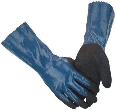 Productafbeelding van Waterdichte nitrilhandschoenen - 30 cm lang - Duurzaam materiaal - Bescherming van de huid - Multifunctionele handschoenen