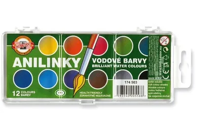 Image de KOH-I-NOOR Aquarelle à l'aniline 12 pcs