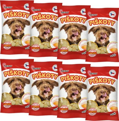 Obrázek produktu pro Akinu Piškoty s vápníkem pamlsek pro psy 8 x 120 g