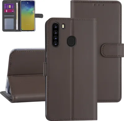 Produktbild von Samsung Galaxy A21 Brown Book type case - Card holder