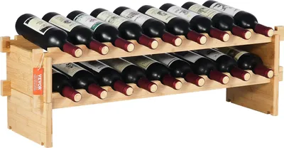 Immagine prodotto di Portabottiglie Portabottiglie Armadio per vini Portabottiglie 18 bottiglie a 2 livelli