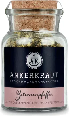 Produktbild von Zitronenpfeffer, 85g im Korkenglas