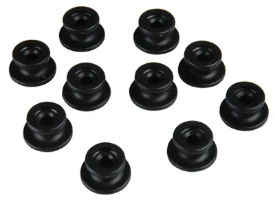 Produktbild von Unitec Rundknopf Kunststoff 8 Stück, schwarz