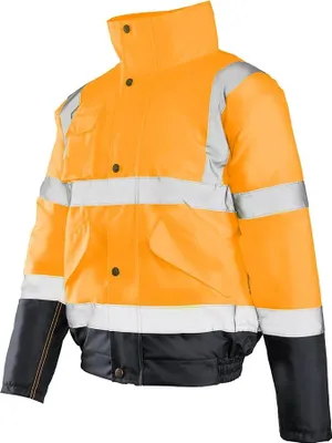 Produktbild von Seven Kings Herren Winter Arbeitsjacke Wasserdicht – Warnschutzjacke Klasse 3 Kategorie II mit Reflektoren – Schutzjacke mit Kapuze für Bau & Lager