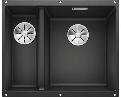Immagine prodotto di BLANCO SUBLINE 340/160-U, SILGRANIT® PuraDur®, antracite, vasca principale destra, senza scarico telecomando
