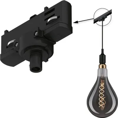 Produktbild von Paulmann 91387, Deckenleuchtenadapter, Zimmerdecke, Schwarz, Metall, Kunststoff, 1150 W, 96 mm
