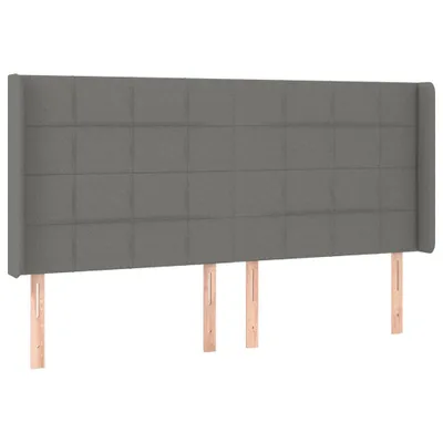 Immagine prodotto di vidaXL Testiera con orecchie Grigio scuro 183x16x118/128 cm Tessuto