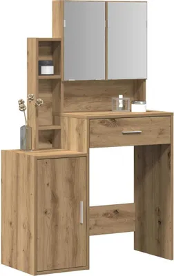 Produktbild von vidaXL Schminktisch Artisan-Eiche 80 x 35 x 132 cm Holzwerkstoff