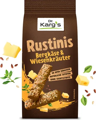 Produktbild von Dr. Kargs Rustinis Bergkäse und Wiesenkräuter knusprig kross 125g