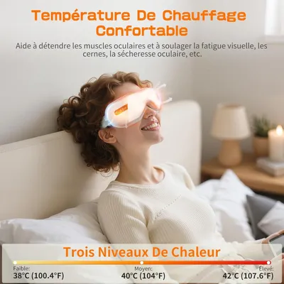 Image de Masseur Chauffant Yeux & Tempes à Pression d’Air
