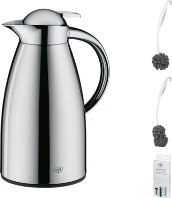 Image de alfi SIGNO Isolierkanne stainless steel polished – Vorteilsset mit Reinigungsbürste CLEAN FIX 30 cm | HAN 1422000100 | EAN 4002458462429