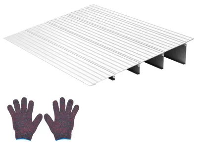 Image de Rampe de seuil SucceBuy en alliage d'aluminium, 550 x 865 x 115 mm, charge maximale de 360 kg, rampe pour escaliers domestiques adaptée aux fauteuils roulants, scooters, déambulateurs, vélos et tricycles