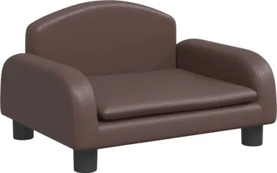 Produktbild von vidaXL Hundebett Braun 50x40x30 cm Kunstleder
