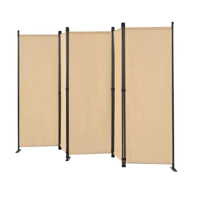 Zdjęcie produktu dla Angel Living 5-częściowy parawan wewnętrzny, przegroda, składana przegroda, parawan wewnętrzny na taras lub balkon, 280 x 165 cm, beżowy
