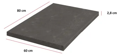 Produktbild von Küchen Arbeitsplatte Metallic Brown 80 cm 28 mm Bianca Grey Rose Küchenzeile