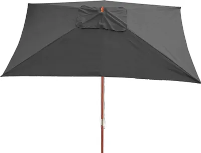 Produktbild von Mendler Sonnenschirm Lissabon, 3x4m, H 2,95m, anthrazit, Polyester/Holz, 6kg, Seilzug, 2-teiliger Mast, 3 Höhen verstellbar, Luftzirkulation, austauschbarer Bezug, zerlegbar, BSCI-geprüft, für Garten, Balkon, Terrasse.