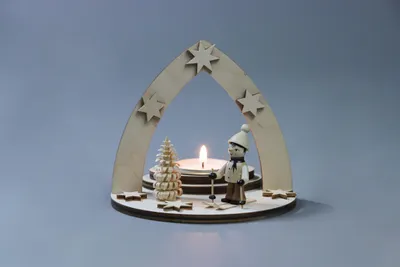 Immagine prodotto di Portacandela Winterkind sugli sci Lunghezza circa 12 cm NUOVO