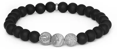 Produktbild von Perlenarmband aus Onyx und Jaspis MINK138/21