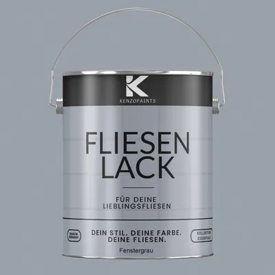 Produktbild von Kenzopaints 2,5Liter Fliesenlack Fliesenfarbe - Fenstergrau (RAL 7040)